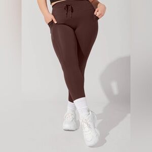 Popflex Cargo Leggings with Pockets - French Roast (NWT) L / 27”